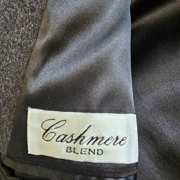 Daniel Hechter Cashmere Blend Double Breasted Coat Black Size 44 - Picture 6 of 9